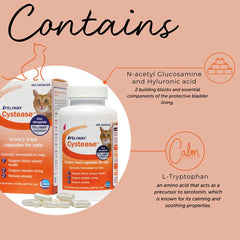 FELIWAY Cystease étiquette détaillée montrant ingrédients actifs et information dosage