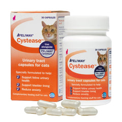 FELIWAY Cystease emballage avant montrant le format 30 comprimés et bénéfice confort urinaire