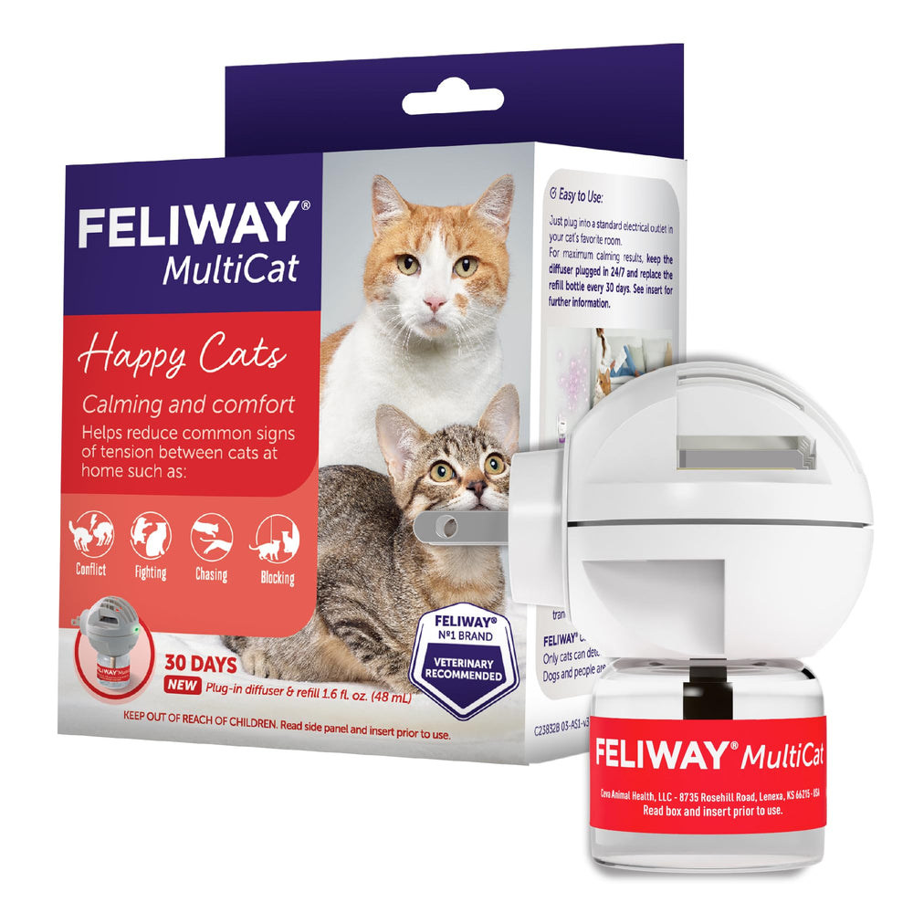 FELIWAY paquet du kit diffuseur montrant l’emballage et l’usage apaisant