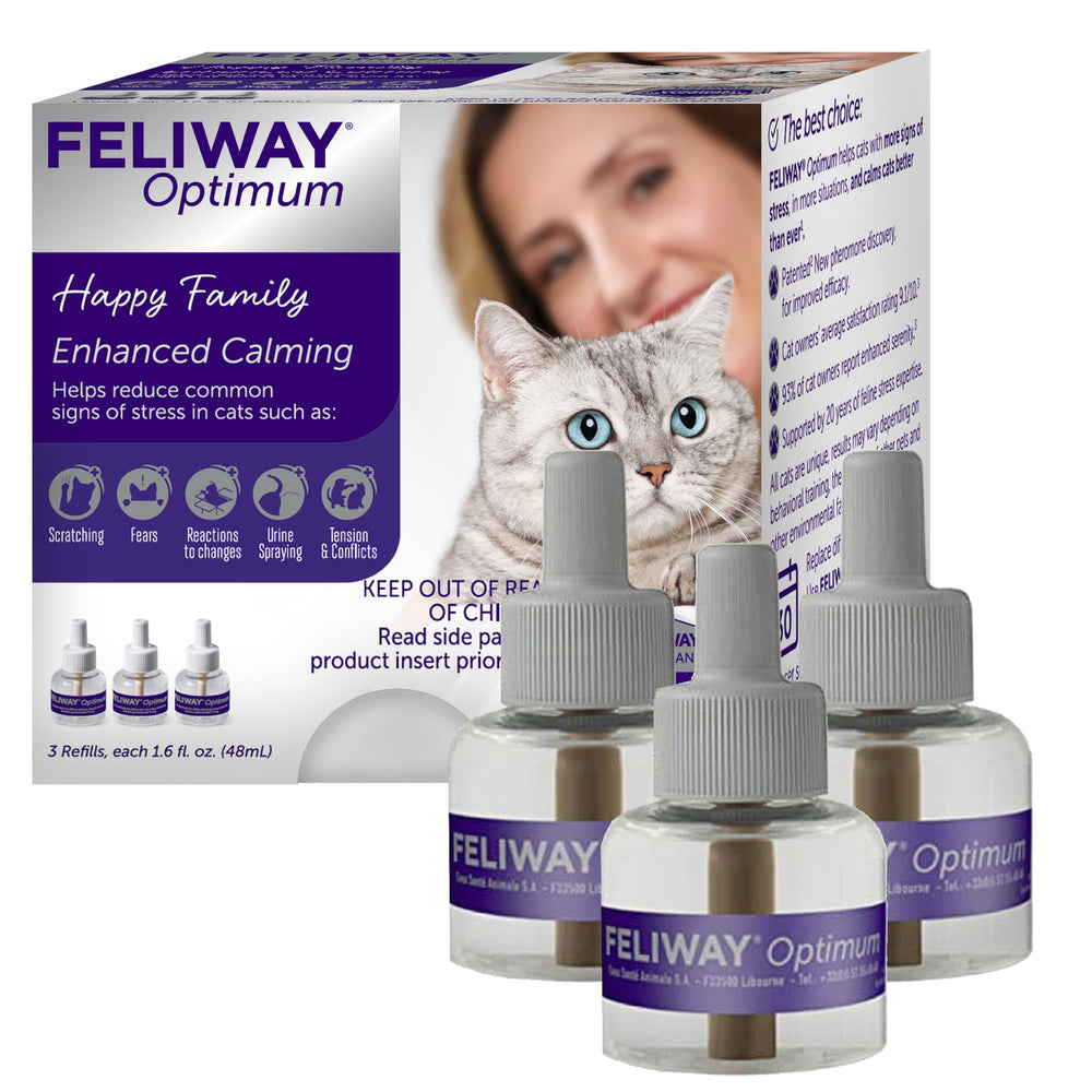 FELIWAY emballage avant montrant pack de 3 pour apaiser les chats