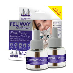 FELIWAY Optimum face de l’emballage montrant le produit et ses bénéfices