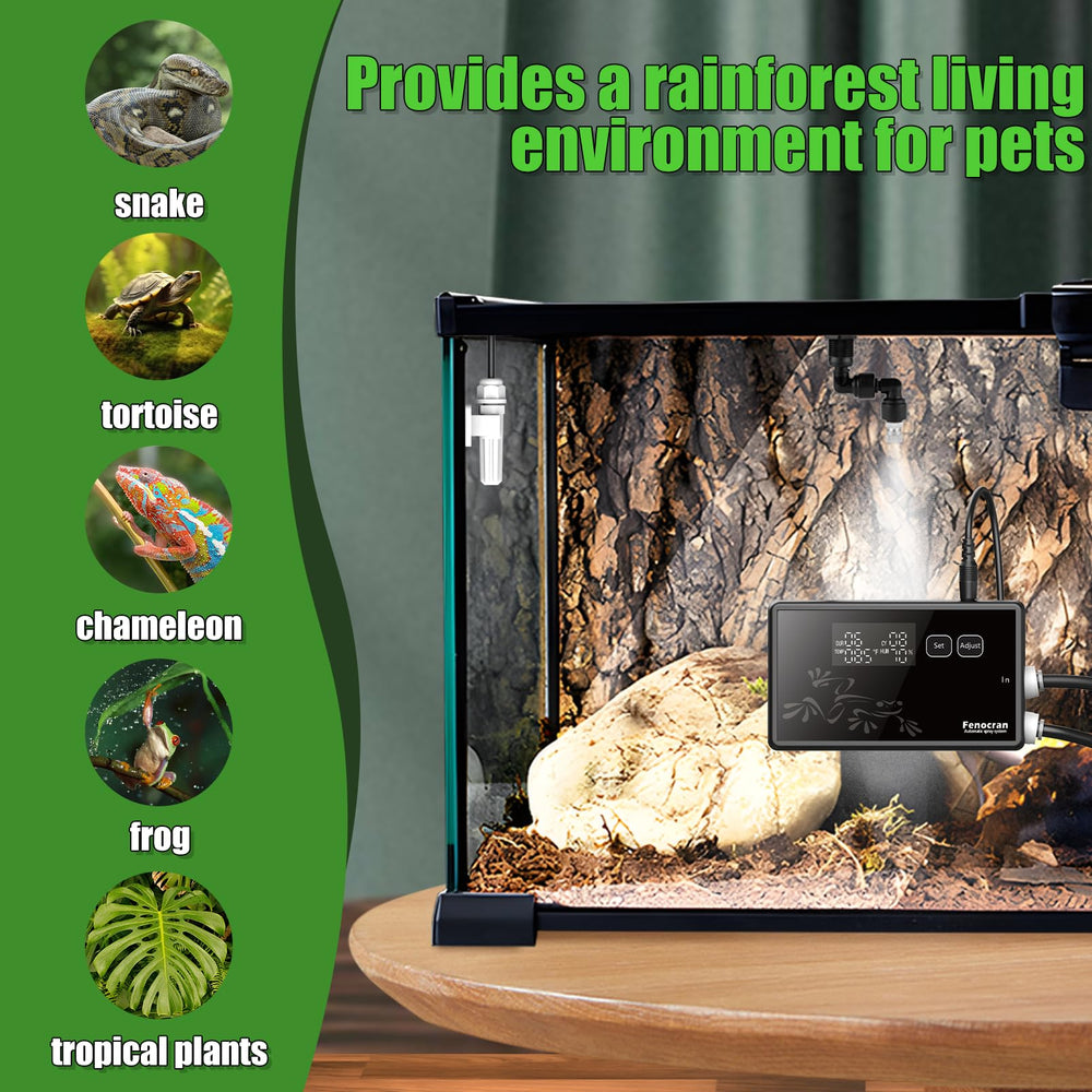 Fenocran gros plan sur buse réglable produisant une brume fine utile