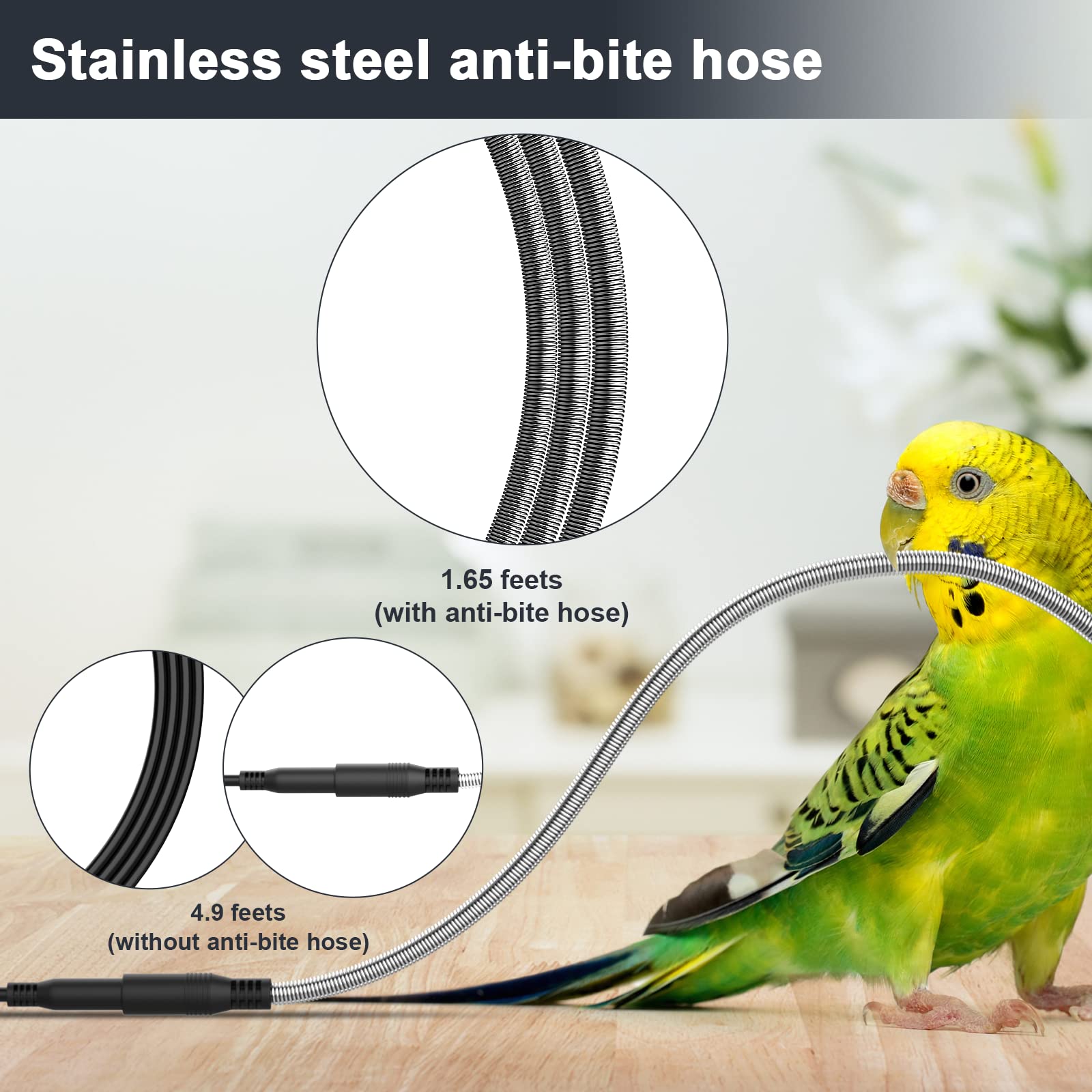 Fenocran comparaison d’échelle montrant la taille 4,5x7 pouce adaptée aux petits oiseaux
