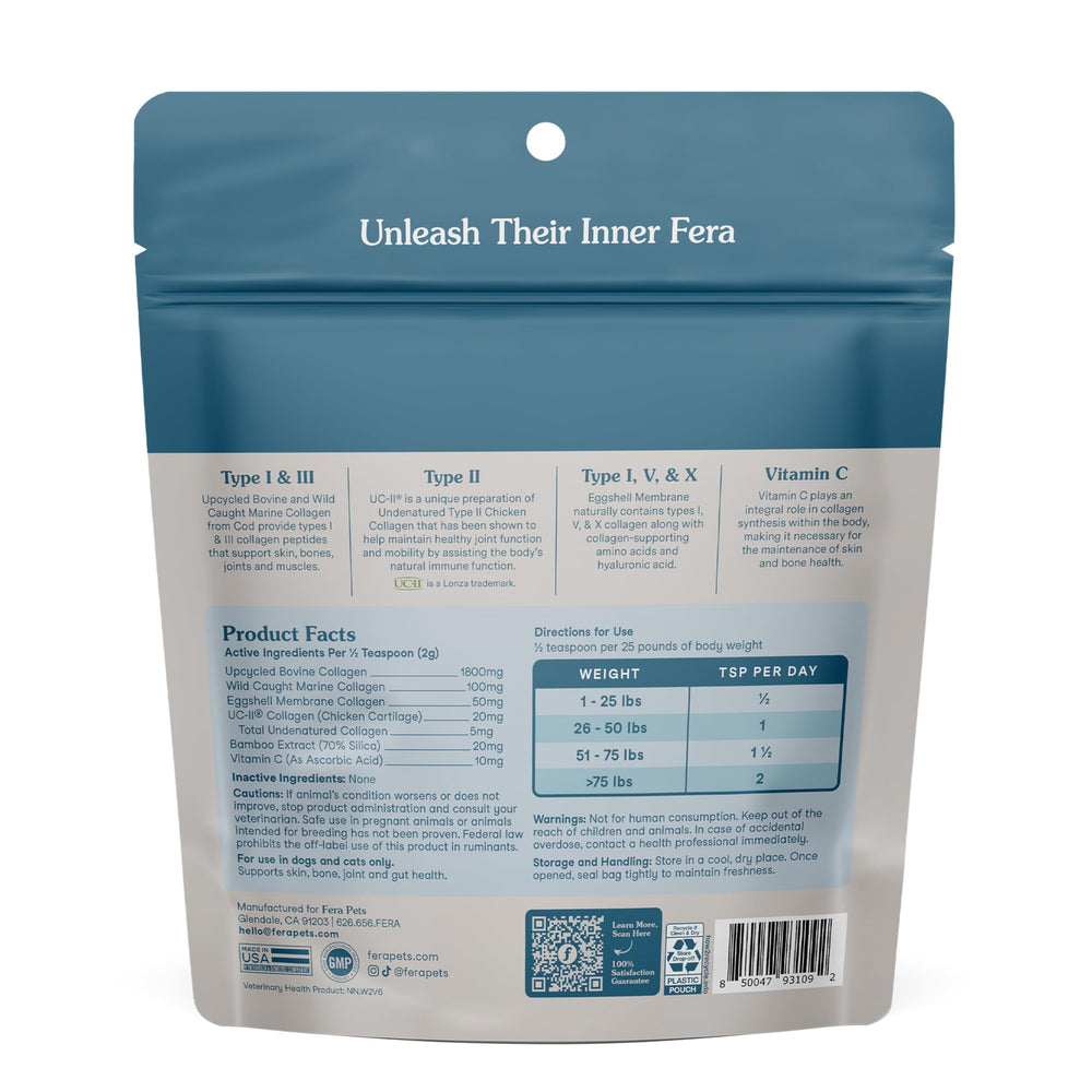 Fera Pets pot 120 g à l'échelle montrant format pratique quotidien