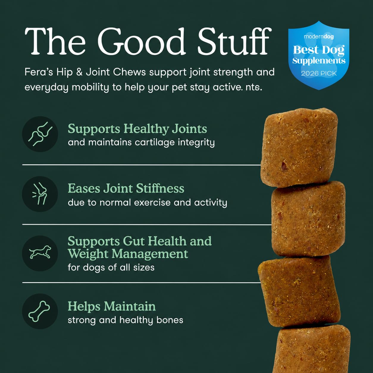 Fera Pets boîte ouverte montrant 30 mastics faciles à administrer