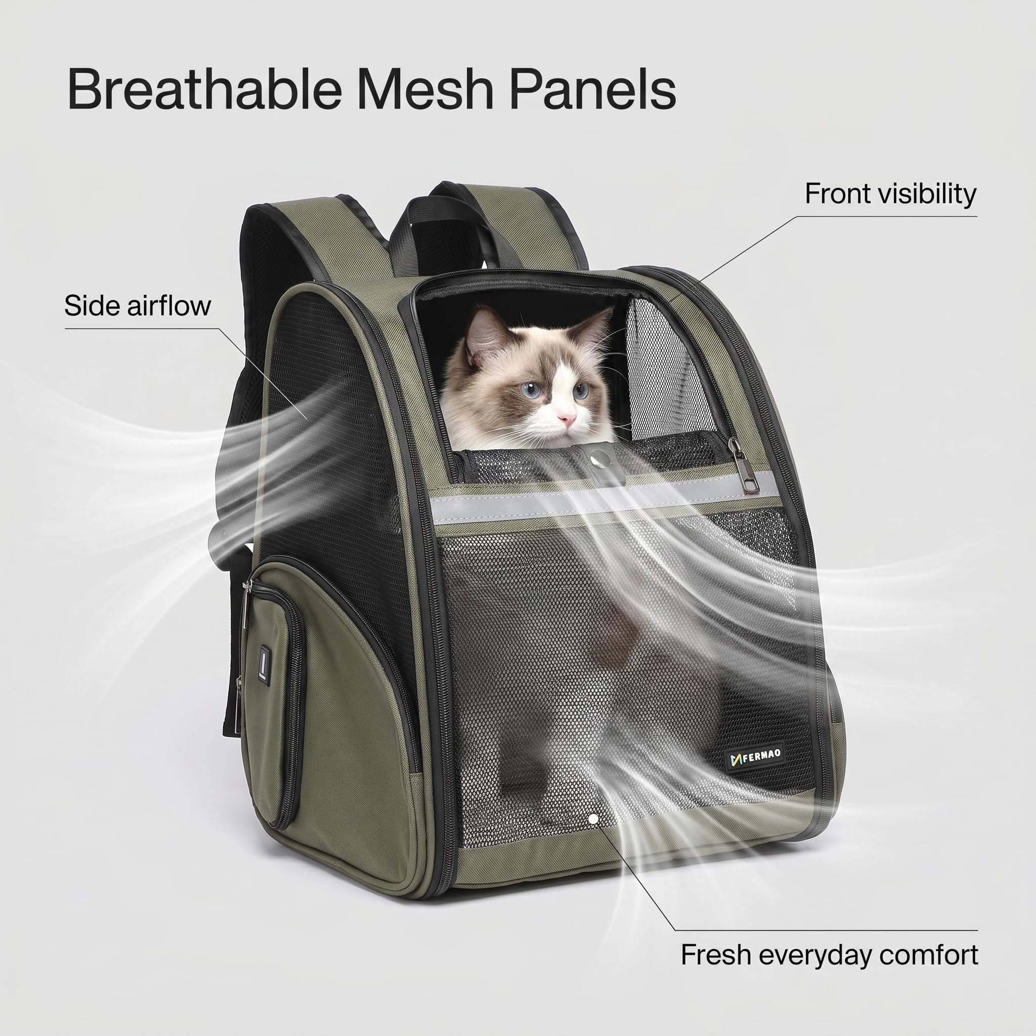 FERMAO ouverture supérieure permettant animal curieux et sûr