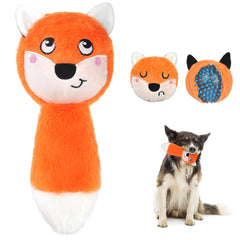 Fida jouet balle 3 en 1 face avant montrant la peluche et le couineur, divertissement prolongé