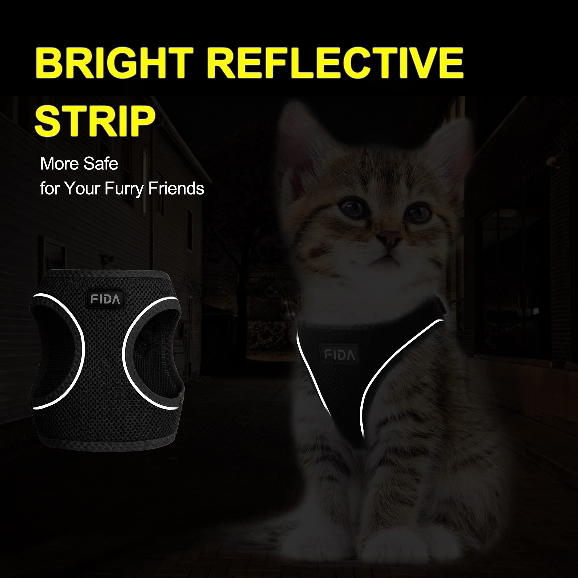 Fida harnais porté lors d'une promenade, maintien confortable et liberté de mouvement