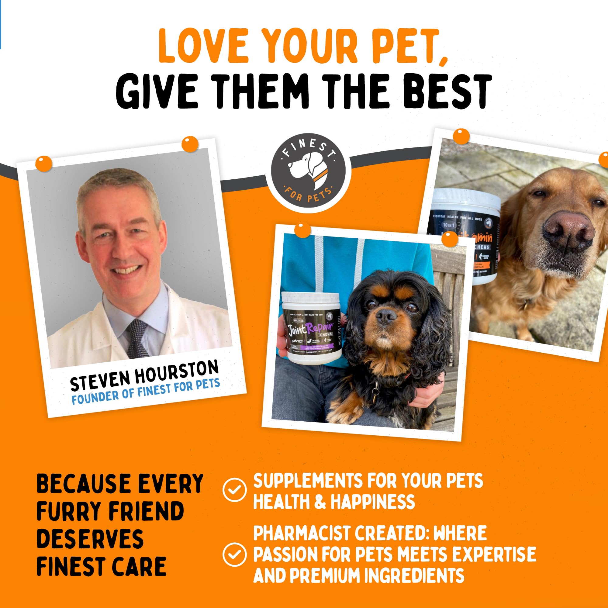 Finest For Pets comparaison taille montrant dose pratique par gélule