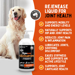 Finest For Pets Rejenease étiquette en gros plan montrant ingrédients clés