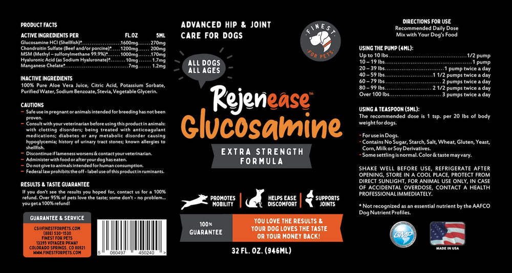 Finest For Pets Rejenease versé dans un bol illustrant facilité d’utilisation