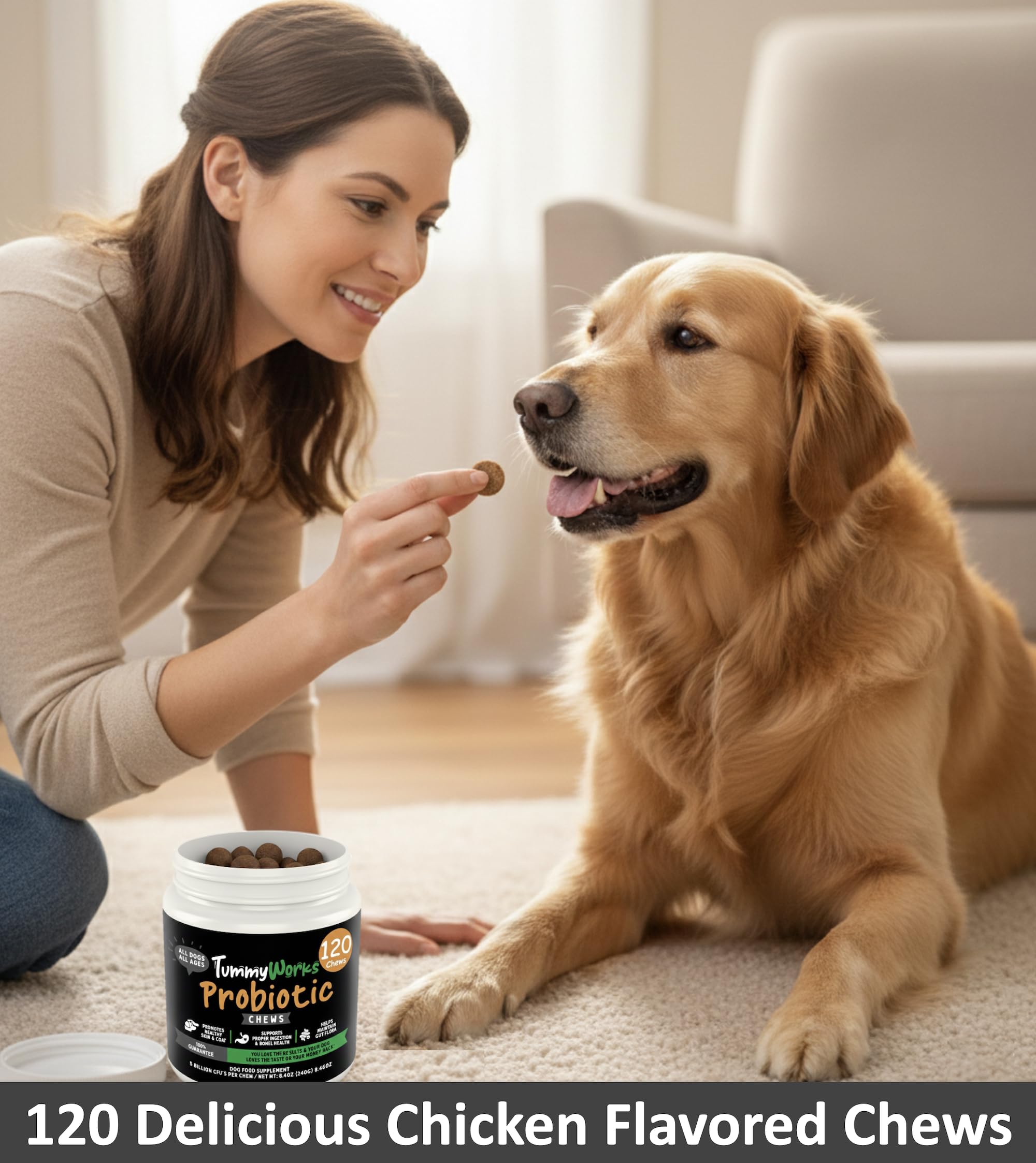 Finest For Pets chew tenu en main montrant taille et facilité d'administration