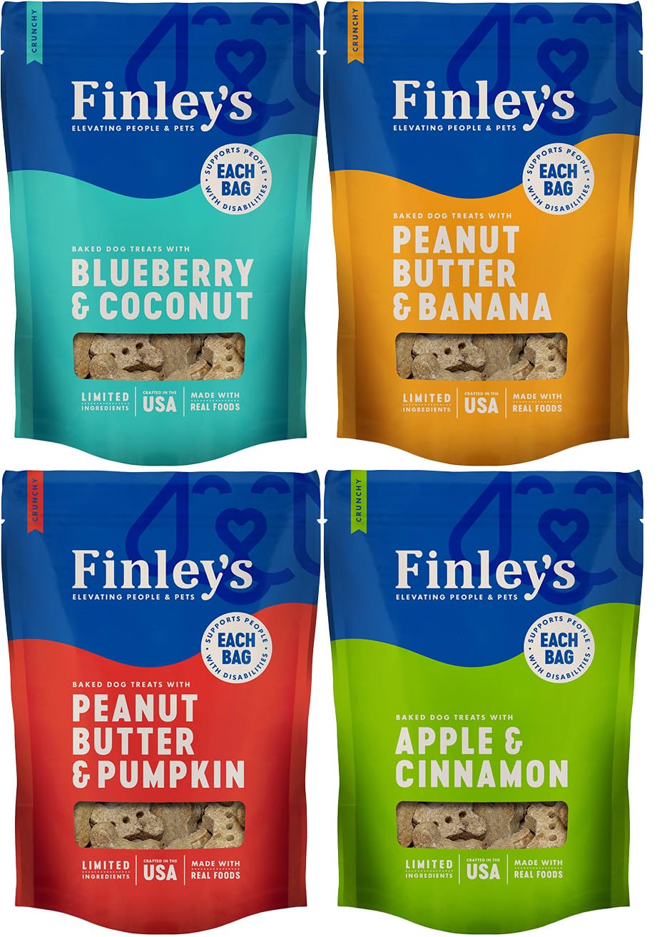 Finley's emballage avant montrant les quatre saveurs, appétence garantie