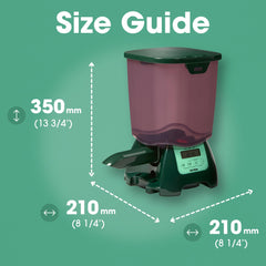 Fish Mate P7000 trémie ouverte montrant capacité de 7 litres pratique