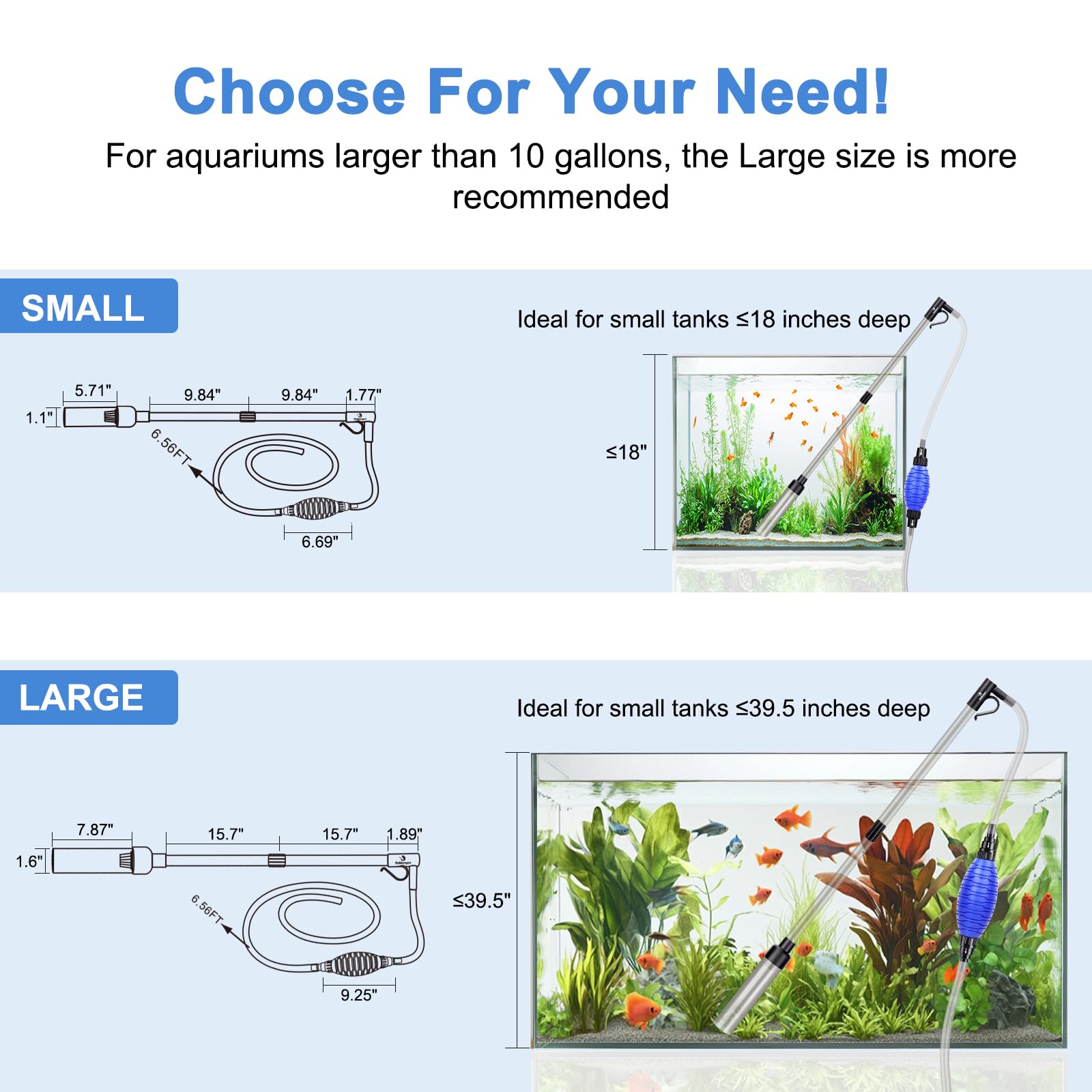 fishkeeper comparaison de taille démontrant portabilité et rangement facile