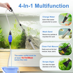 fishkeeper gros plan sur la poire siphon montrant une amorce rapide