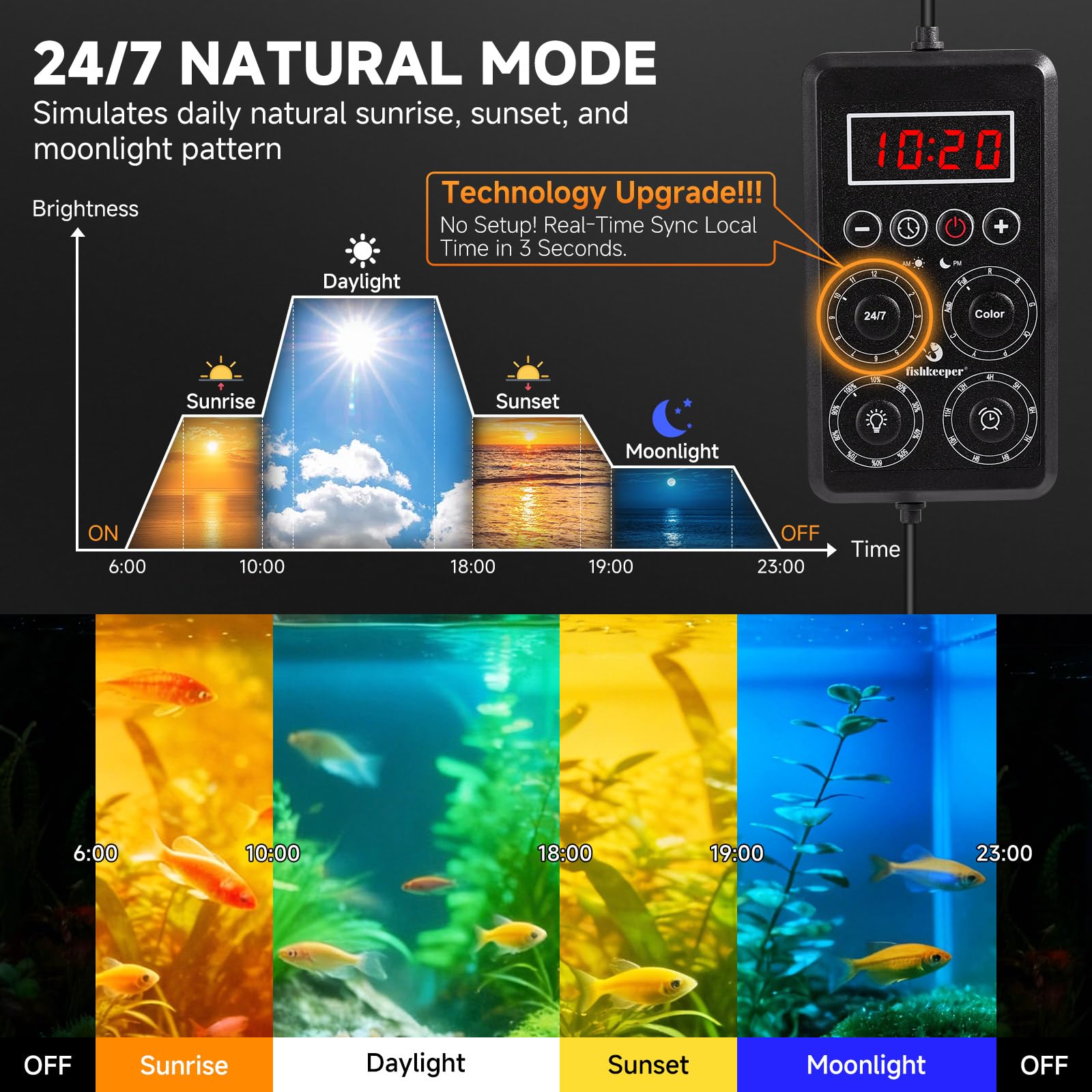 fishkeeper supports extensibles montés pour cadrer différents aquariums
