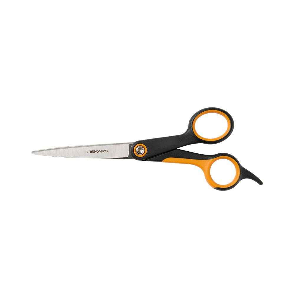 Fiskars ciseaux face emballage montrant produit prêt à l'emploi et qualité