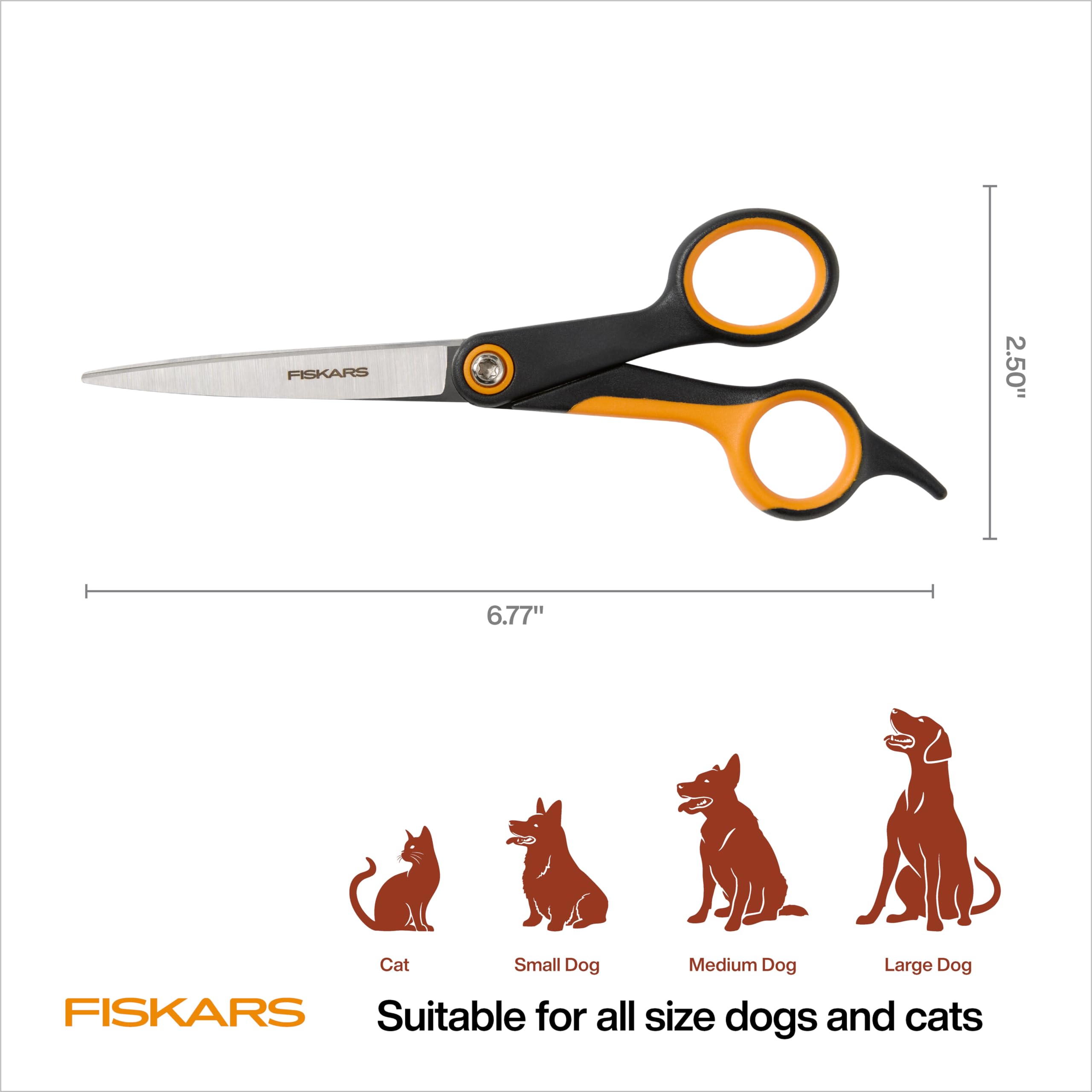 Fiskars comparaison de taille avec main pour visualiser l'échelle et contrôle