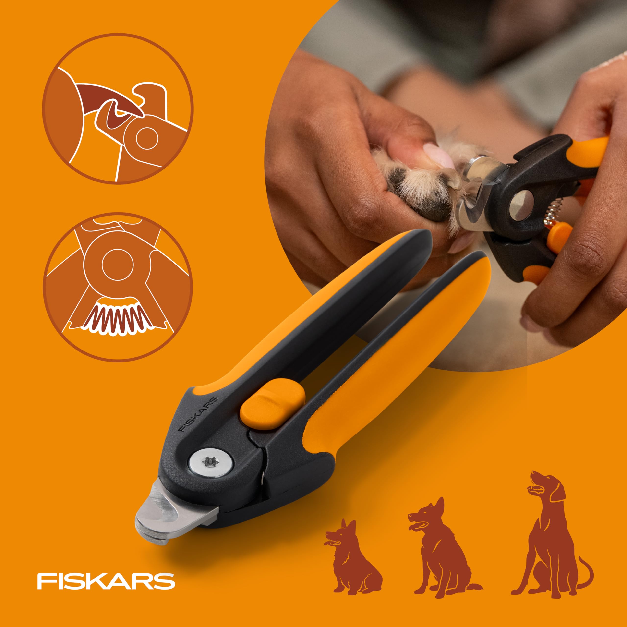 Ensemble de toilettage Fiskars incluant coupe-ongles pour routine à domicile