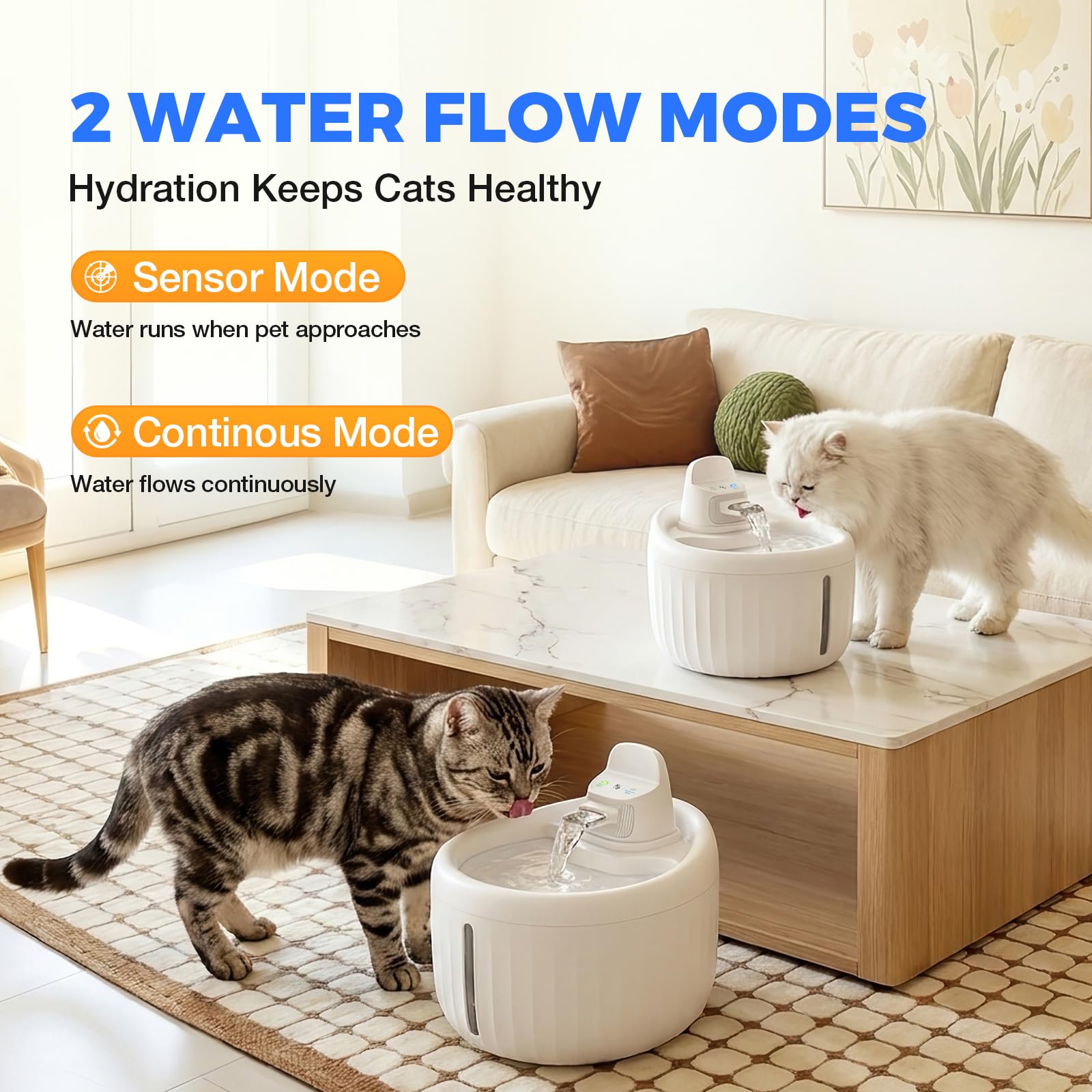 Fiveda fontaine comparaison taille pour vérifier adaptation espace