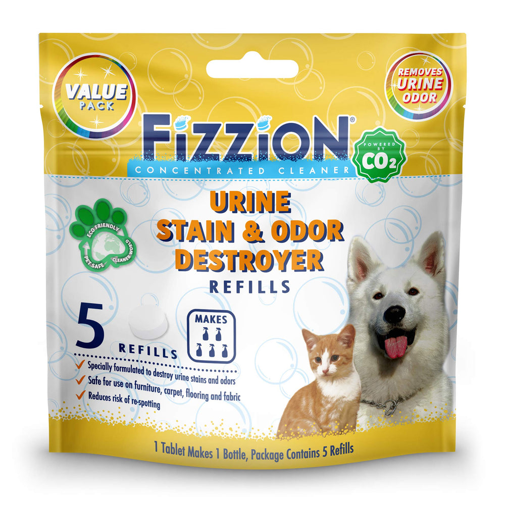 Fizzion emballage avant montrant 5 comprimés et bénéfice stockage compact