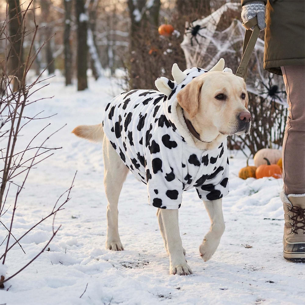 FLAdorepet chien portant costume vache pour jeux festifs