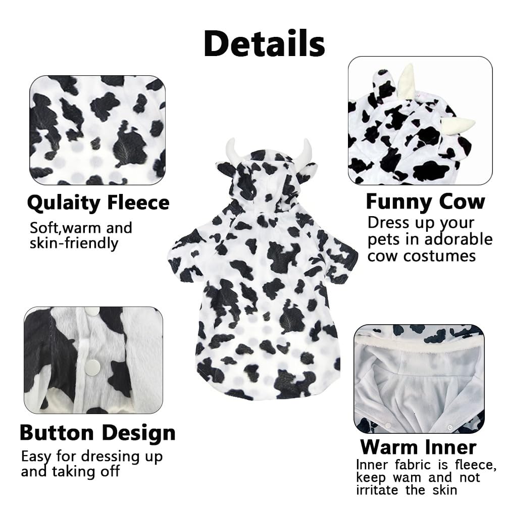 FLAdorepet détail motif vache ajoute charme festif