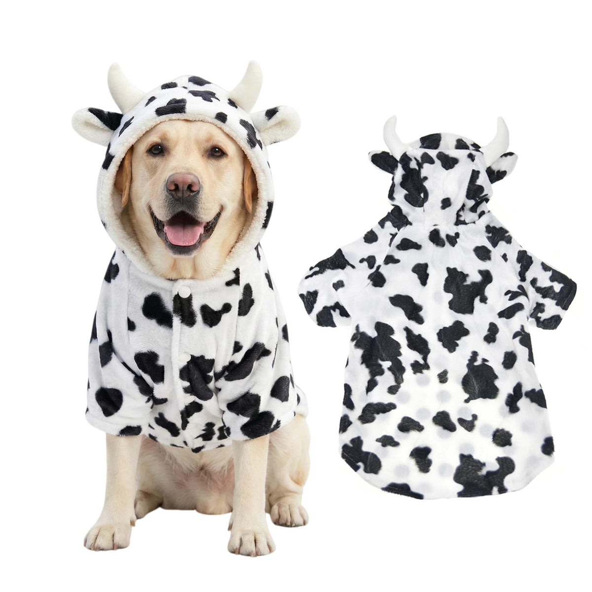 FLAdorepet costume vache face avant montrant le design et le confort