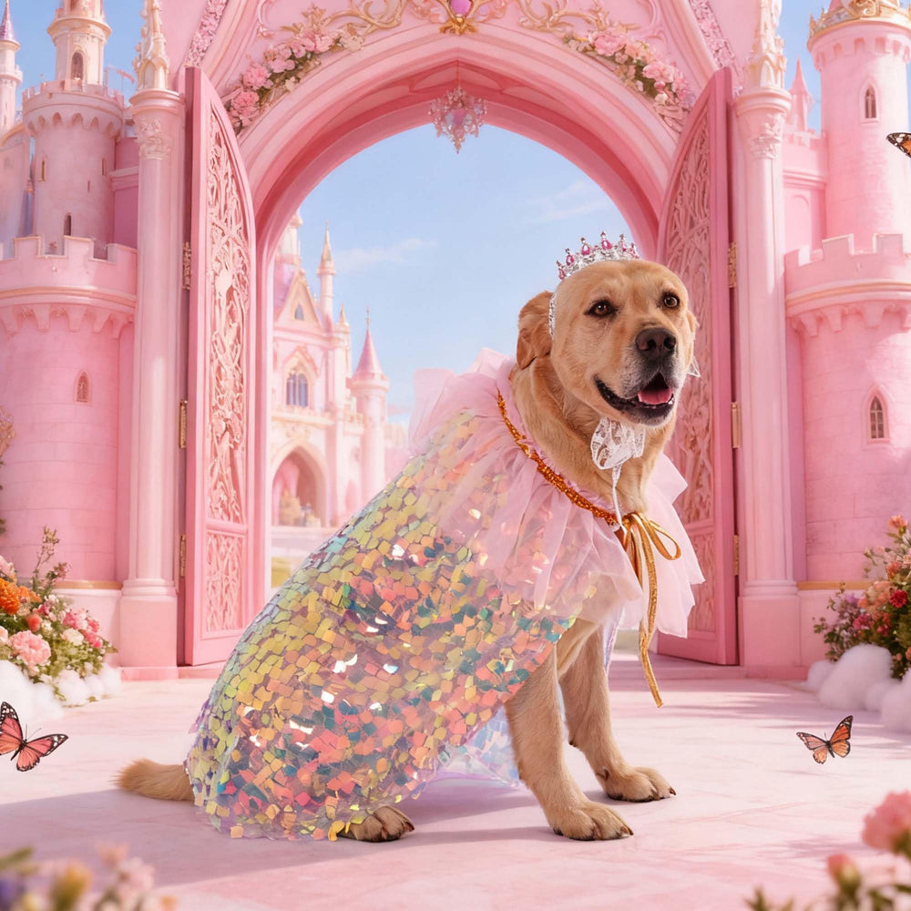 FLAdorepet chien en fête portant costume, rendu photo festif