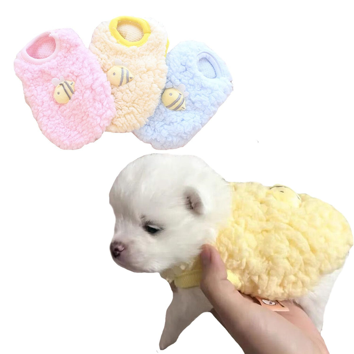 FLAdorepet pull XXS face montrant coupe et tons pastel, douceur pour chiots
