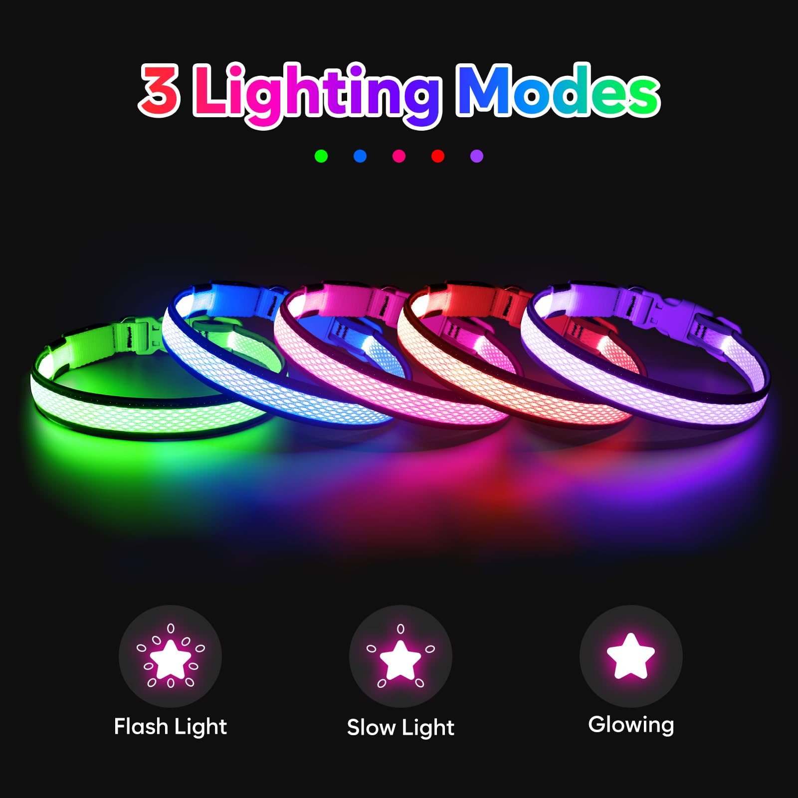 Flashseen collier en usage lors d'une promenade nocturne pour repérage facile