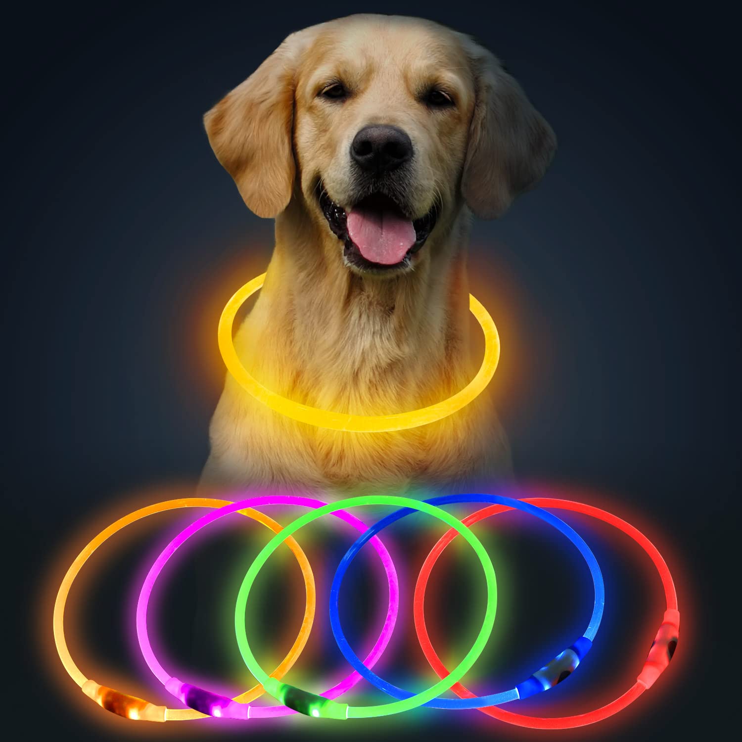 Flashseen collier en contexte urbain visible pour promenades nocturnes