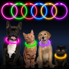 Flashseen collier LED gros plan matériau durable et flexible