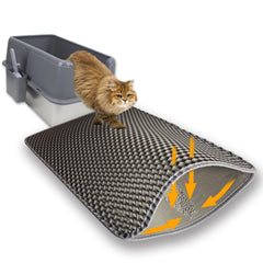 Flasidu tapis litière face avant montrant large couverture et propreté