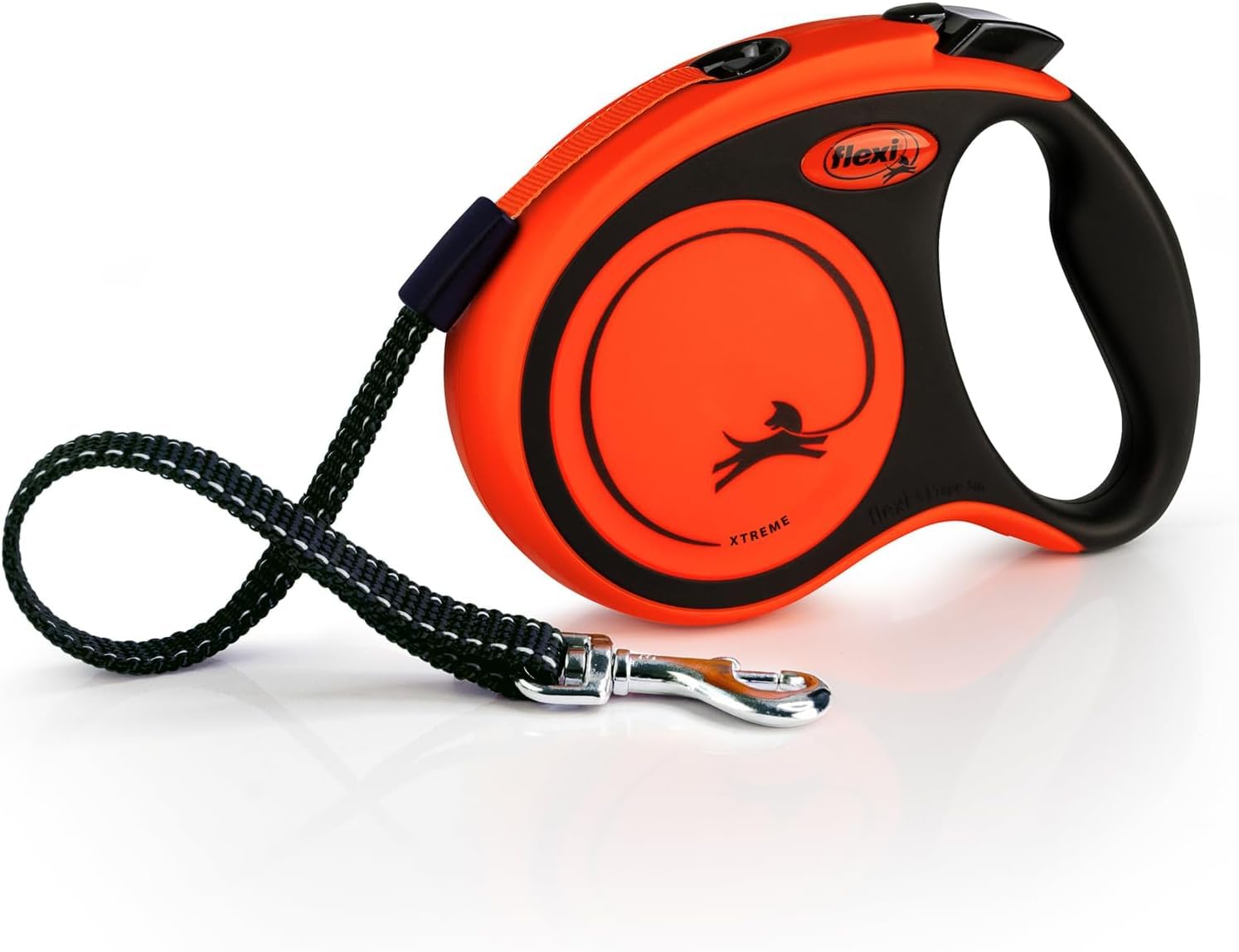 FLEXI boîtier avant orange-noir montrant robustesse et visibilité