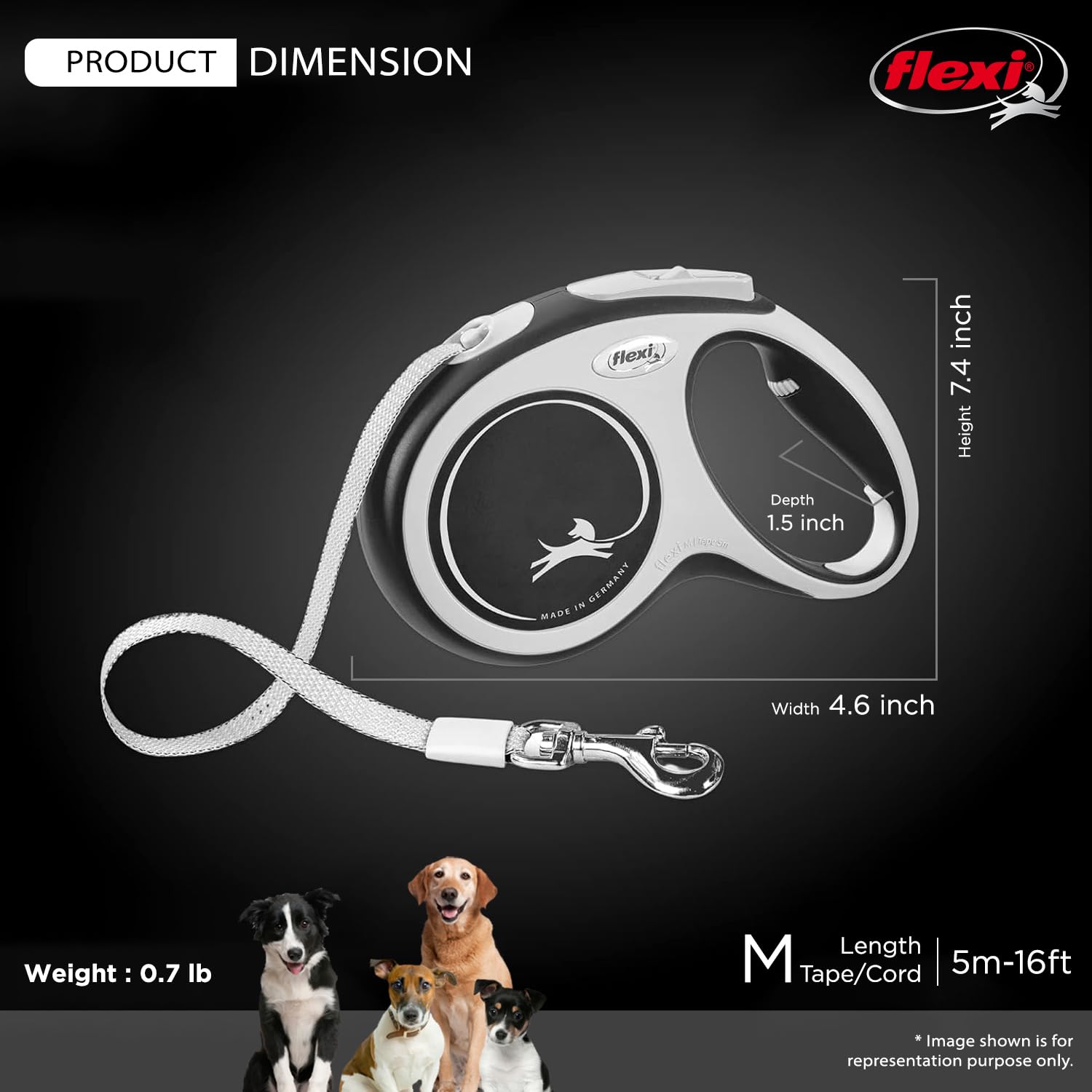 FLEXI poignée ergonomique pour confort prolongé lors des promenades
