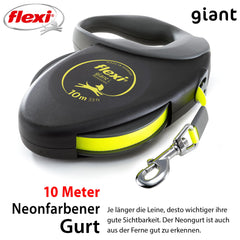 FLEXI gros plan sangle néon visible pour meilleure sécurité nocturne