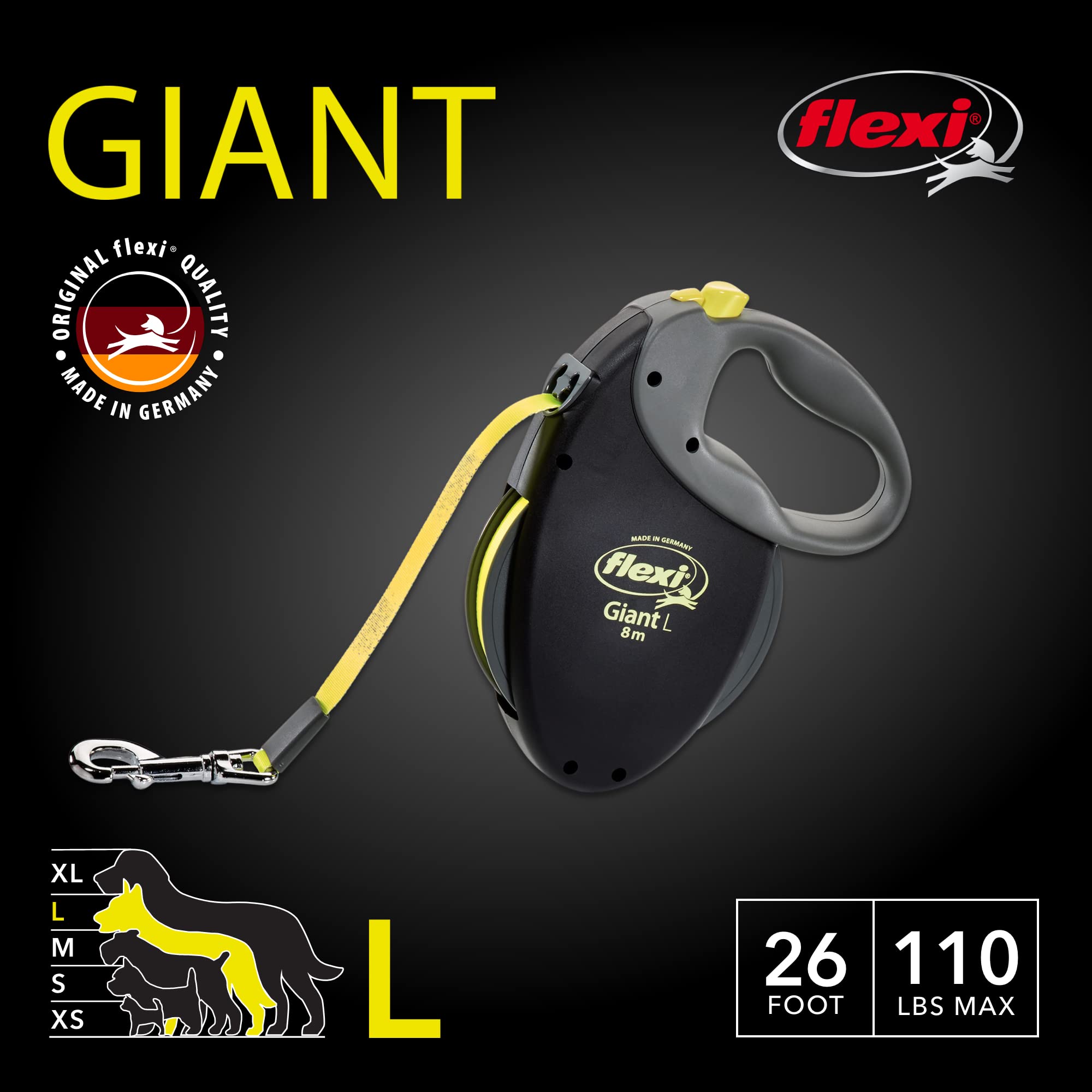 FLEXI ruban 26 ft vue rapprochée illustrant résistance et sécurité