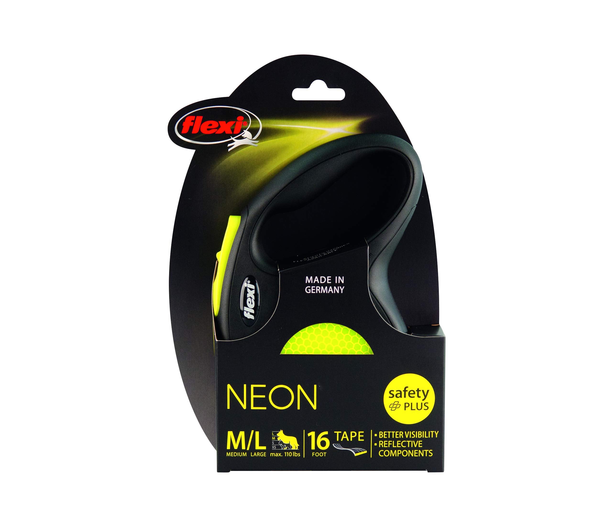 FLEXI sangle néon jaune fluorescente affichant visibilité renforcée