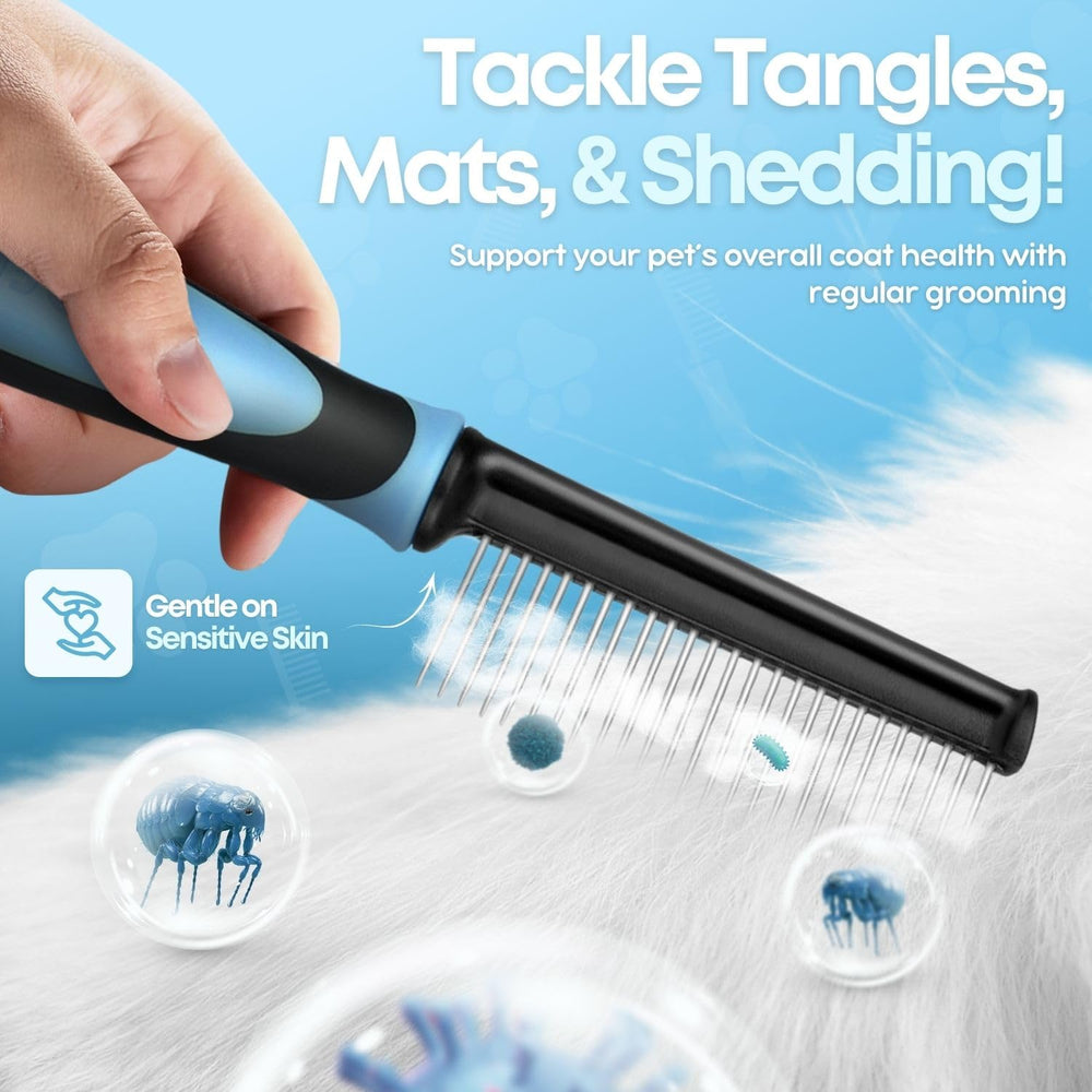 Flexzion peigne passant dans le pelage d’un chat pour peau protégée