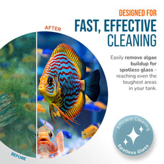 FLIPPER Nano en usage extérieur sur aquarium garantissant sécurité mains hors de l'eau