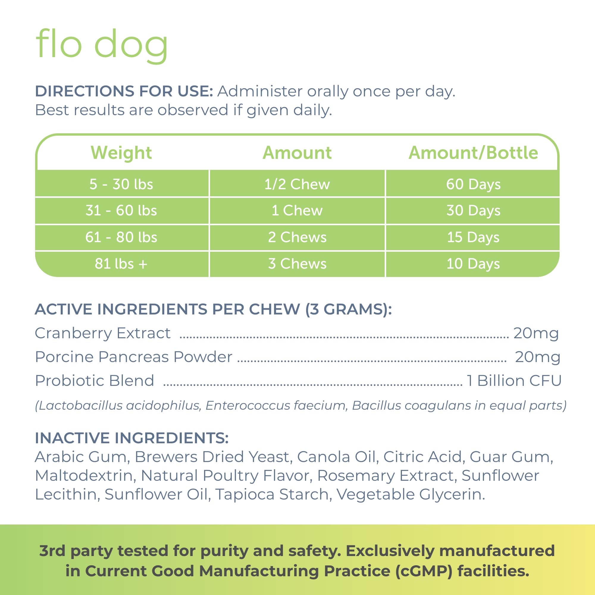 Veterinarian Recommended Solutions disposition des ingrédients clés cranberry et probiotiques visibles