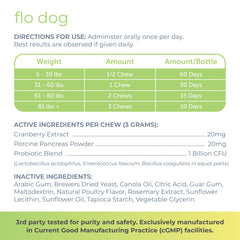 Veterinarian Recommended Solutions disposition des ingrédients clés cranberry et probiotiques visibles