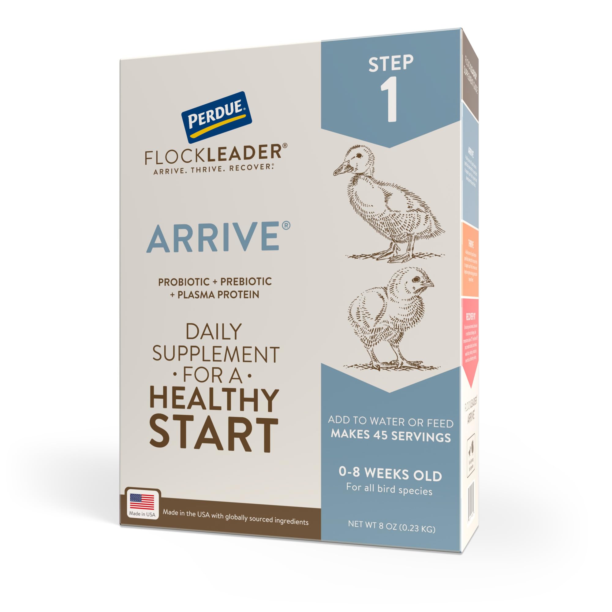 FLOCKLEADER Arrive packaging face montrant l’étiquette informative et l’intérêt pratique