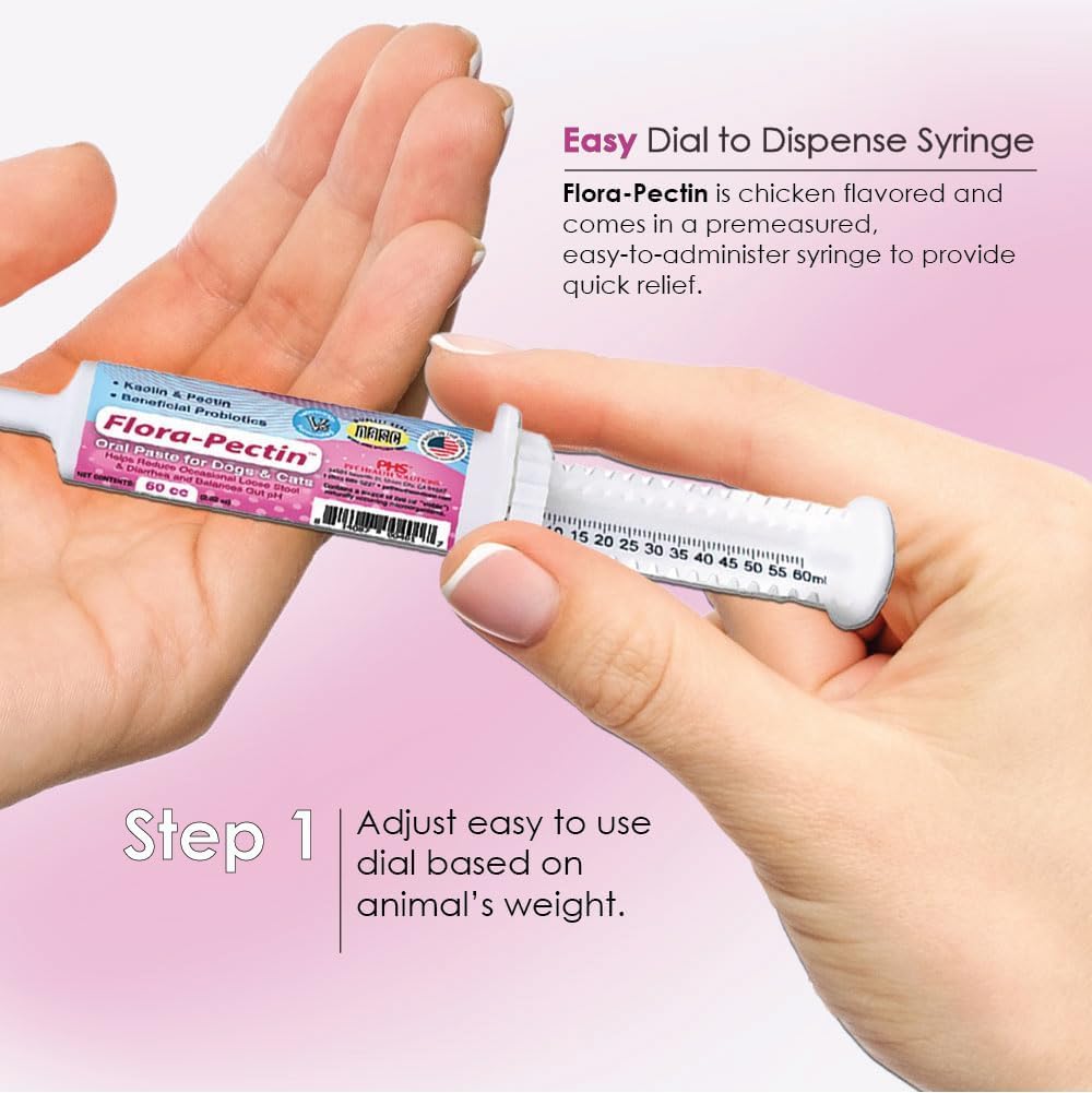 FLORA-PECTIN tube à côté d’un objet pour comparaison de taille pratique pour le stockage
