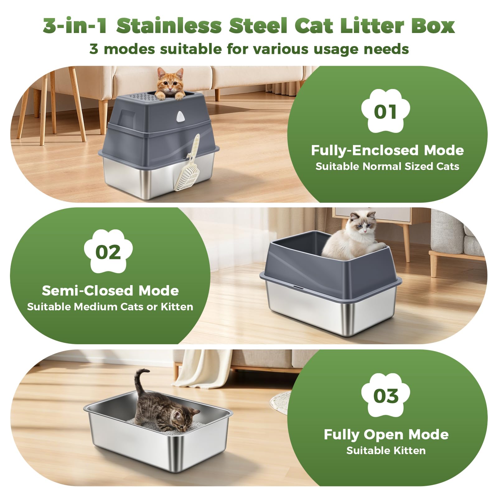 Flowecat détail du couvercle ABS solide offrant durabilité et résistance aux chocs