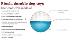 Fluff & Tuff Lady Bug gros plan tissu et coutures renforcées bénéfice durabilité