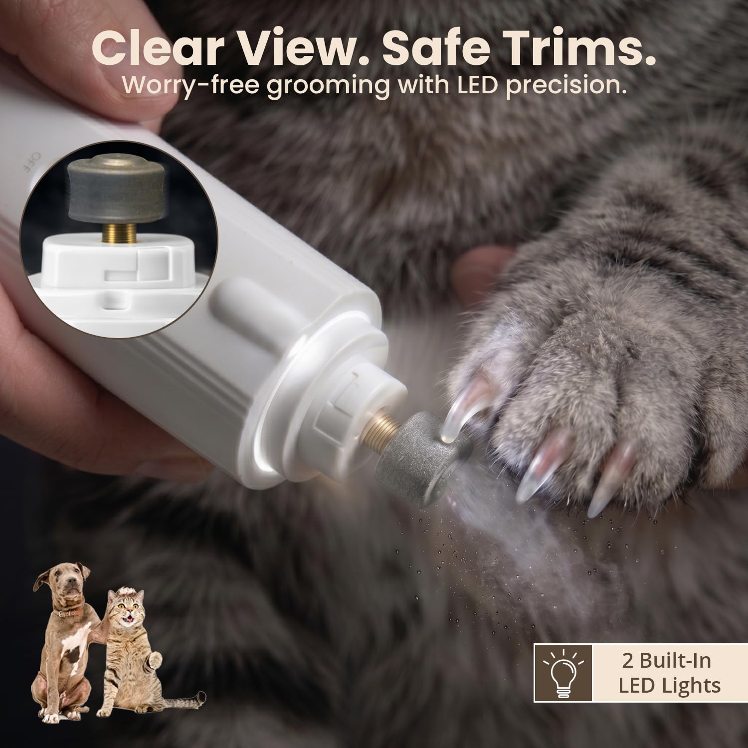 FluffyCare design ergonomique antidérapant pour confort