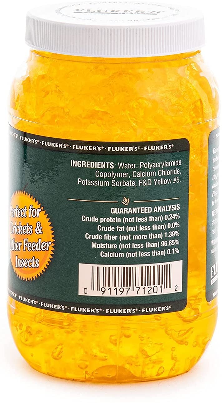 Fluker's gros plan sur la texture du gel montrant la consistance propre et sûre pour insectes